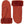Hestra rust orange sheepskin mittens with shearling cuffs