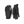 Pair of black Hestra cycling gloves showing top and palm sides