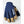 Hestra navy blue glove with tan leather fingertips and logo