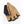 Tan and black fingerless weightlifting glove with padded palm