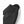 Close up of black fabric sleeve cuff with partial white logo text