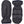 Hestra navy blue leather mittens with ribbed cuffs