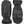 Hestra black leather mittens with ribbed cuffs