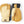 Hestra tan and beige leather three finger ski mittens with black wrist cuffs