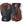 Hestra brown and black leather three finger ski gloves
