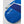 Blue and white Hestra mitten with grey palm detail