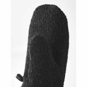 Hestra black wool knit mitten