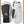 Hestra white and black leather ski mittens with carabiner attachment