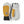 Hestra white and yellow leather mittens with black cuff details