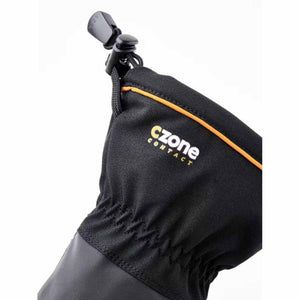 Black Czone Contact glove cuff with adjustable drawstring closure