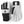 Hestra white and black leather ski gloves with velcro wrist straps