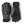 Hestra black and grey leather ski gloves with adjustable wrist straps