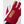 Hestra red and white leather glove with brown logo patch
