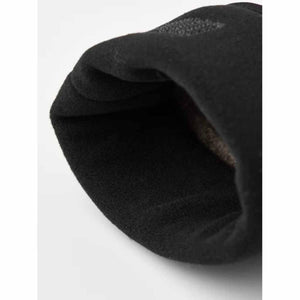 Close up of the black fleece lining inside a Hestra glove