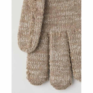 Hestra beige knit glove detail