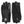 Hestra black gloves with grip pattern on palms and logo on back
