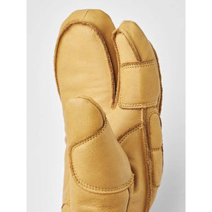 Hestra tan leather three finger ski glove
