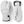 Hestra white leather ski mittens with padded knuckles and wrist strap