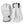 Hestra white leather ski gloves with black wrist straps and CZone branding