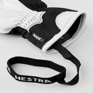 Hestra glove cuff with CZone label and wrist strap