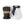 Hestra navy and white leather mittens with tan leather logo patch
