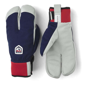 Hestra navy and grey Gore-Tex Infinium split finger gloves