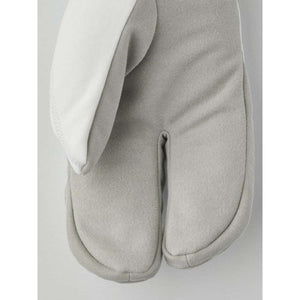 Grey and white split toe tabi style slipper