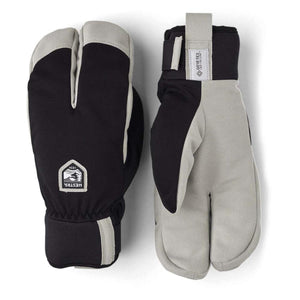 Hestra black and grey Gore-Tex Infinium split finger mittens