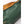 Close up of Hestra logo embossed on green and tan leather glove