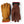 Hestra leather gloves with tan and brown panels and red trim
