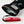 Hestra black glove cuff with interior lining and red wrist strap