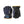 Hestra navy and black leather gloves with yellow trim and drawstring cuff