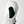 Hestra white leather mitten with black fabric insert and snap button closure