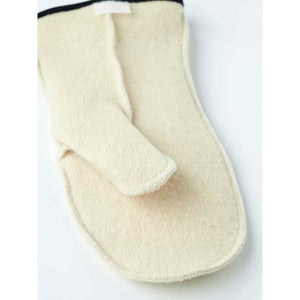 Hestra off white wool mitten liner