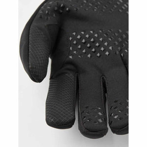 Hestra black glove palm with textured grip pattern