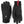 Hestra black gloves with textured grip palms and red pull tab