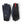Hestra navy and black gloves with textured grip palms and red pull tab