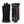 Black leather and knit gloves