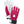 Hestra pink and white leather ski gloves with black cuffs