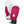 Hestra white and pink winter mittens with black cuffs