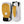 Hestra white and yellow leather mittens with black cuffs and velcro straps