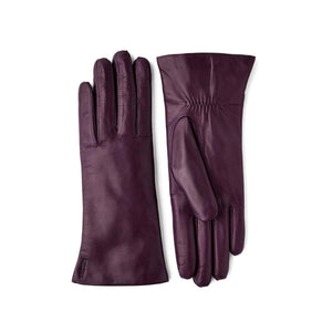 Hestra purple leather gloves