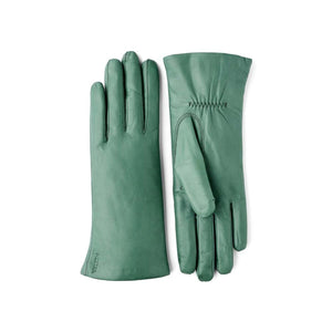 Hestra green leather gloves