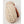 Beige cable knit mitten with brown leather palm
