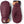 Hestra burgundy leather mittens with tan leather wrist strap and logo patch