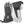 Hestra grey and white insulated winter gloves with adjustable wrist straps and drawcord cuffs