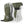Hestra olive green and grey leather ski gloves with adjustable wrist straps