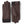 Hestra brown leather gloves with ribbed knit cuffs and snap button closure