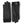 Hestra black leather gloves with ribbed cuffs and snap button detail