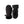 Hestra black suede mittens with faux fur cuffs